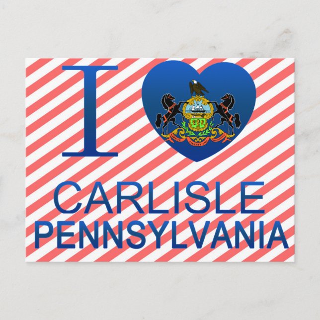 I Liebe Carlisle, PA Postkarte (Vorderseite)