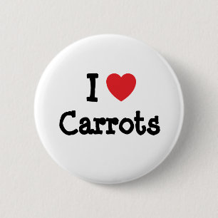I Liebe Carroter Herzschlag T - Shirt Button