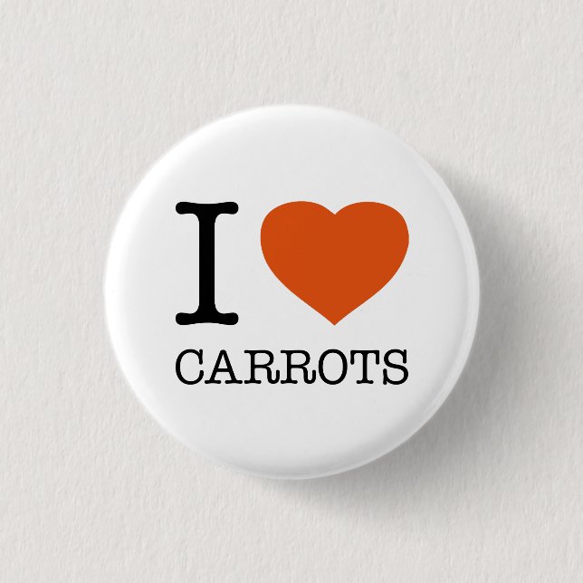 I LIEBE CARROTS BUTTON (Vorderseite)
