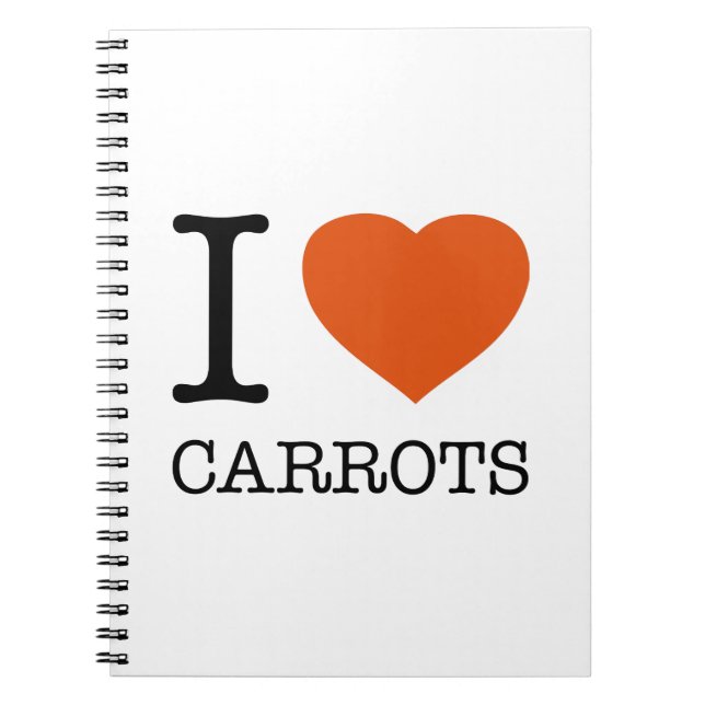 I LIEBE CARROTS NOTIZBLOCK (Vorderseite)