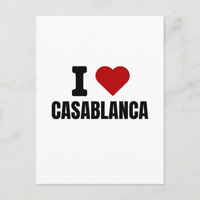 I Liebe casablanca - I heart casablanca morocco Postkarte (Vorderseite)