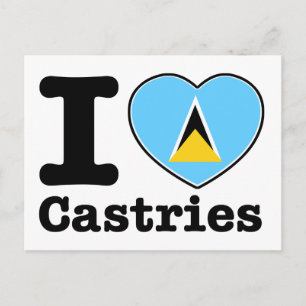 I Liebe Castries Postkarte