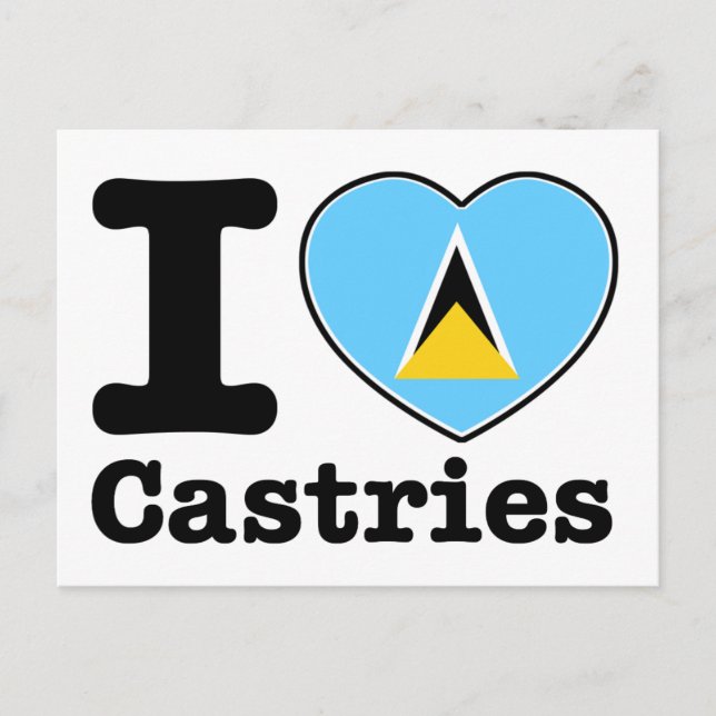 I Liebe Castries Postkarte (Vorderseite)