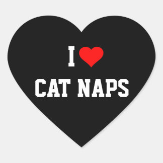 I LIEBE CAT-NICKERCHEN Herz-Aufkleber