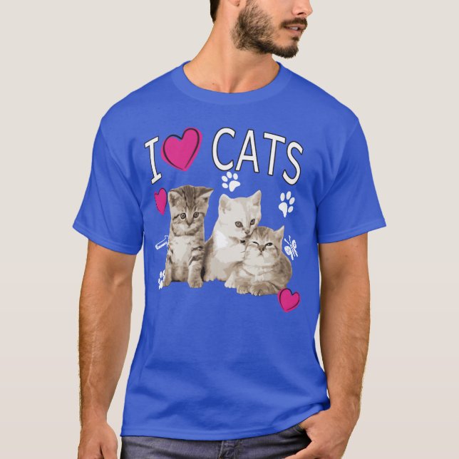 I Liebe Cats Cat Lover I Liebe Kitten Junge T-Shirt (Vorderseite)