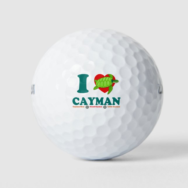 I Liebe Cayman Golfball (Vorderseite)