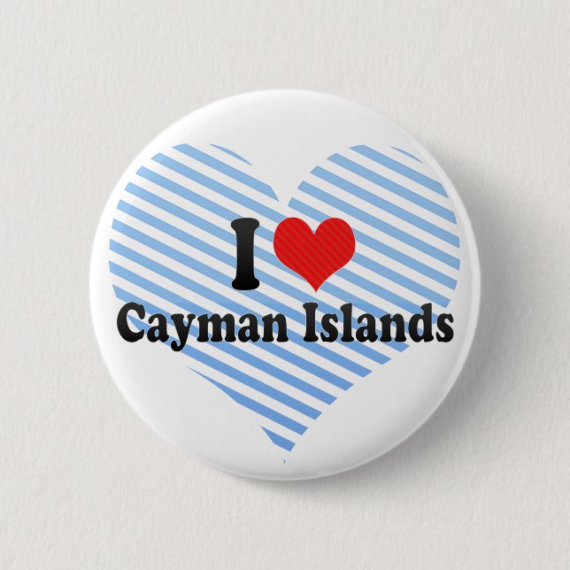 I Liebe Cayman Islands Button (Vorderseite)