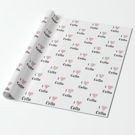 I Liebe Cello Rotes Herz Musiknoten Geschenkpapier