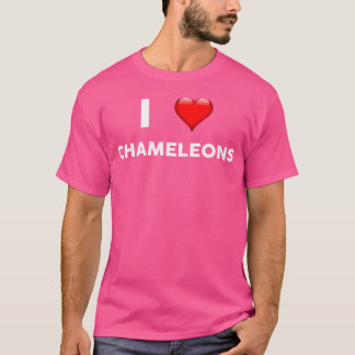 I Liebe Chameleons Heart Chameleon T-Shirt