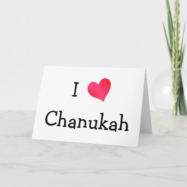 I Liebe Chanukah Feiertagskarte (Vorderseite)