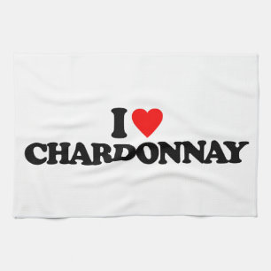 I LIEBE CHARDONNAY HANDTUCH