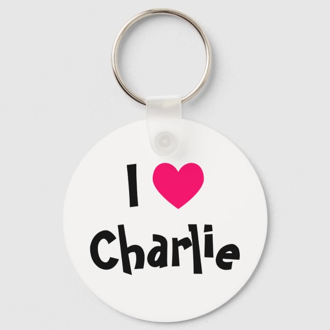 I Liebe Charlie Schlüsselanhänger (Vorderseite)