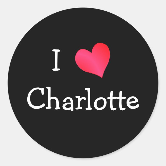 I Liebe Charlotte Sticker (Vorderseite)