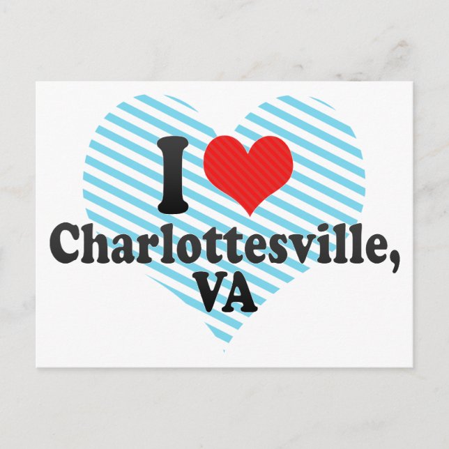 I Liebe Charlottesville,+VA Postkarte (Vorderseite)