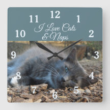 I Liebe Chat & Nickerchen Wall Clock
