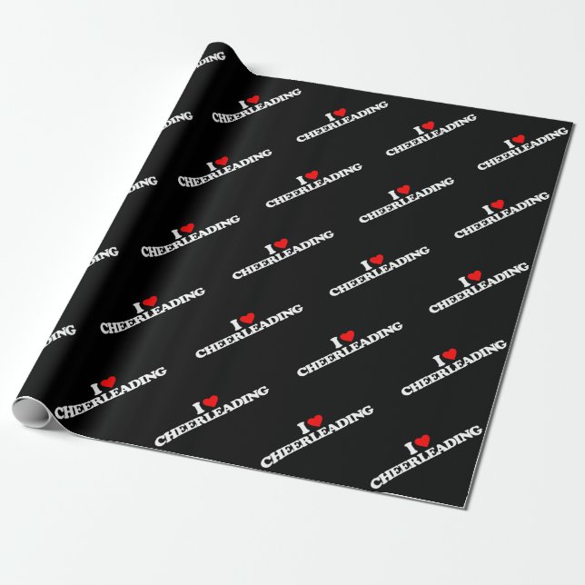 I LIEBE CHEERLEADING GESCHENKPAPIER (Ungerollt)