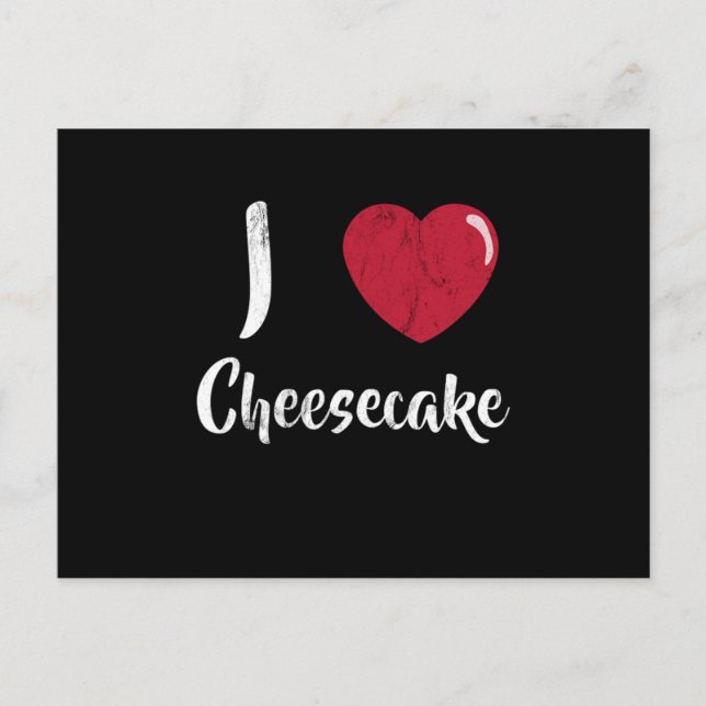 I Liebe Cheesecake Food Lover Postkarte (Vorderseite)