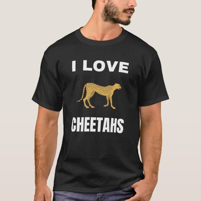 I Liebe Cheetahs T-Shirt (Vorderseite)