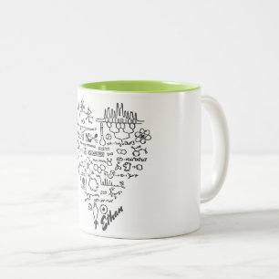 I Liebe-Chemie-Chemiker personalisiert Zweifarbige Tasse