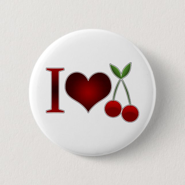 I Liebe Cherries Button (Vorderseite)