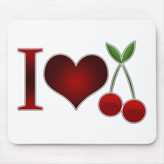 I Liebe Cherries Mousepad (Vorne)