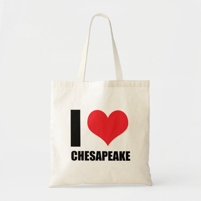 I Liebe Chesapeake Tragetasche (Vorne)