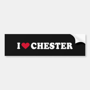 I LIEBE CHESTER AUTOAUFKLEBER