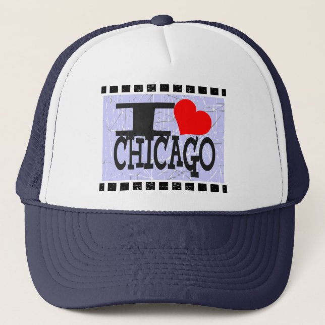 I Liebe Chicago - Hat Truckerkappe (Vorderseite)