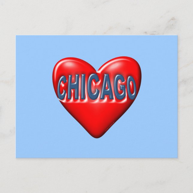 I Liebe Chicago Postkarte (Vorderseite)