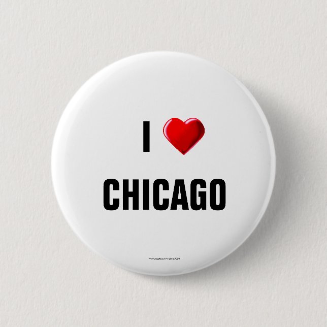 I Liebe Chicago" Schaltfläche Button (Vorderseite)