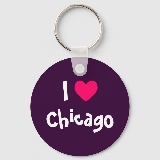 I Liebe Chicago Schlüsselanhänger (Vorderseite)