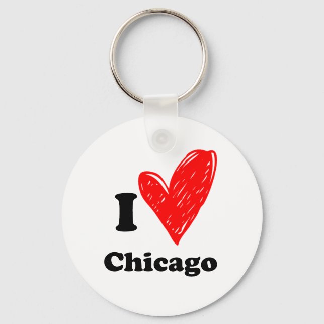 I Liebe Chicago Schlüsselanhänger (Vorderseite)