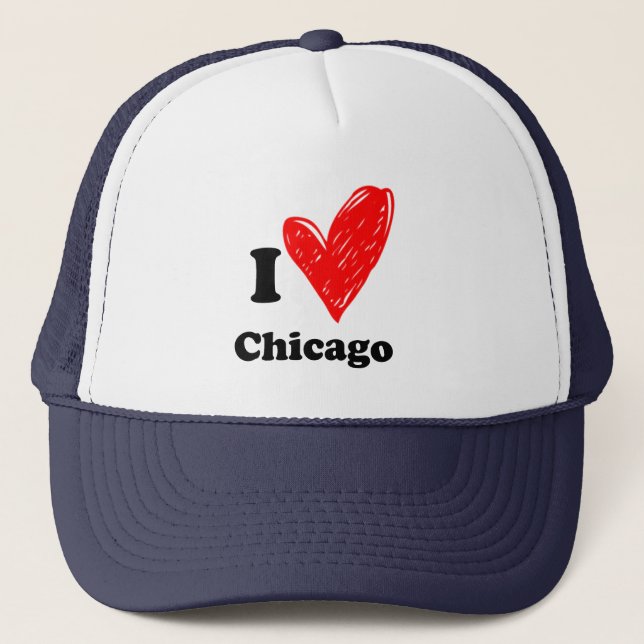 I Liebe Chicago Truckerkappe (Vorderseite)