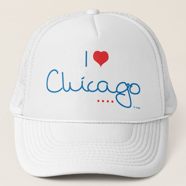 I Liebe Chicago Truckerkappe (Vorderseite)