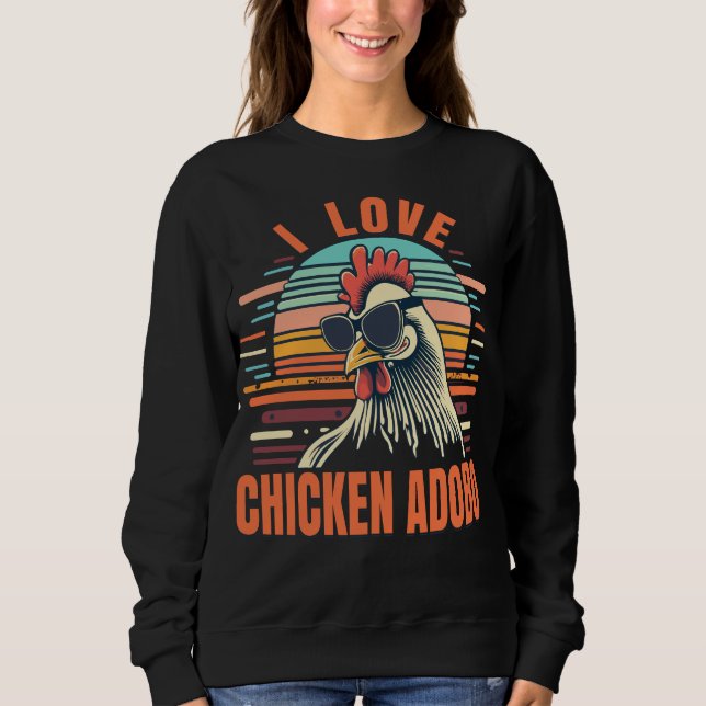 I Liebe Chicken Adobo Funny Filipino Sweatshirt (Vorderseite)