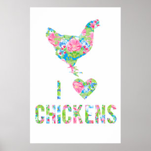 I Liebe Chickens Poster Sonderbestellung