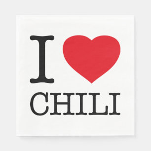 I LIEBE CHILI SERVIETTE