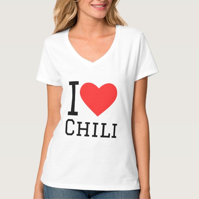 I LIEBE CHILI T-Shirt (Vorderseite)