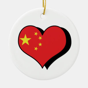 I LIEBE CHINA KERAMIK ORNAMENT