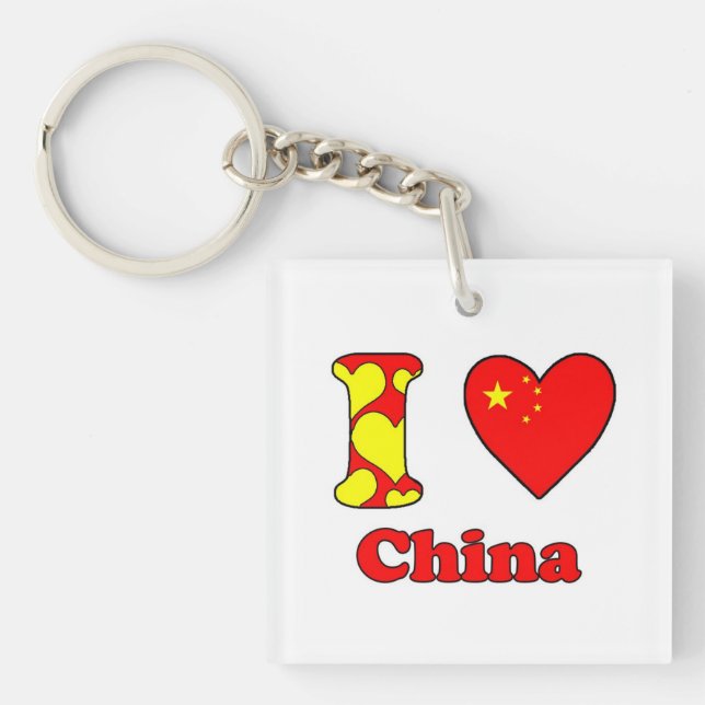 I LIEBE CHINA SCHLÜSSELANHÄNGER (Vorderseite)