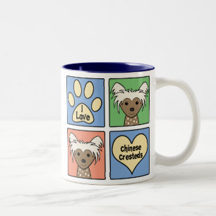 I Liebe-Chinese Cresteds Zweifarbige Tasse