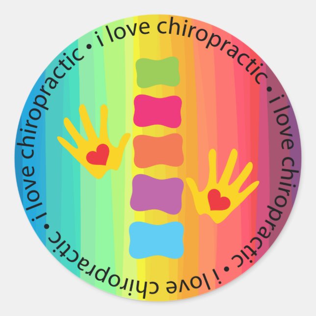 I Liebe Chiropraktische Kinder Aufkleber (Vorderseite)