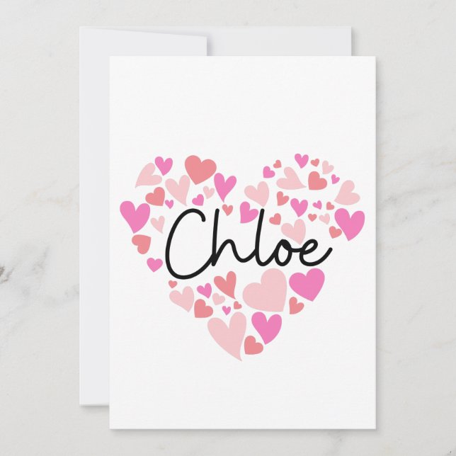 I Liebe Chloe Dankeskarte (Vorderseite)