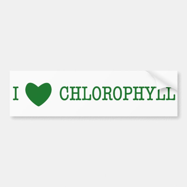 I Liebe-Chlorophyll Autoaufkleber (Vorne)