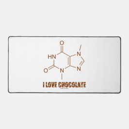 I Liebe Chocolate Theobromine Molecule Chemie Schreibtischunterlage
