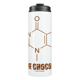 I Liebe Chocolate Theobromine Molecule Chemie Thermosbecher