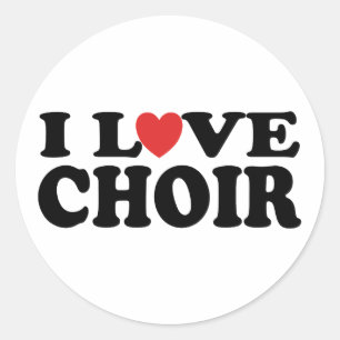 I Liebe Choir Runder Aufkleber