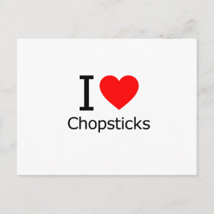 I Liebe Chopsticks Postkarte