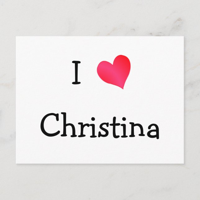 I Liebe Christina Postkarte (Vorderseite)