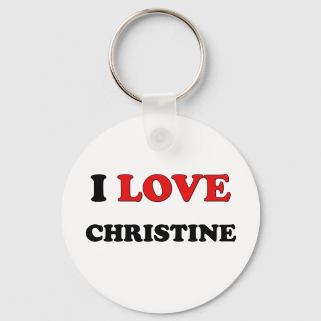 I Liebe Christine Schlüsselanhänger (Vorderseite)